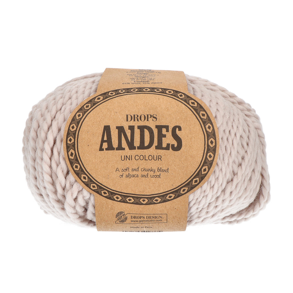 Drops Andes Uni Colour 9022 Kalk
