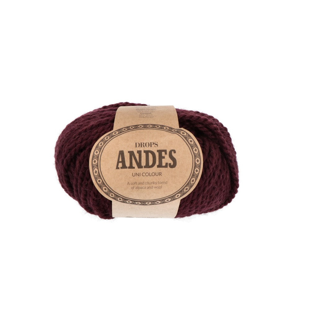 Drops Andes Uni Colour 9029 Donkere Druif