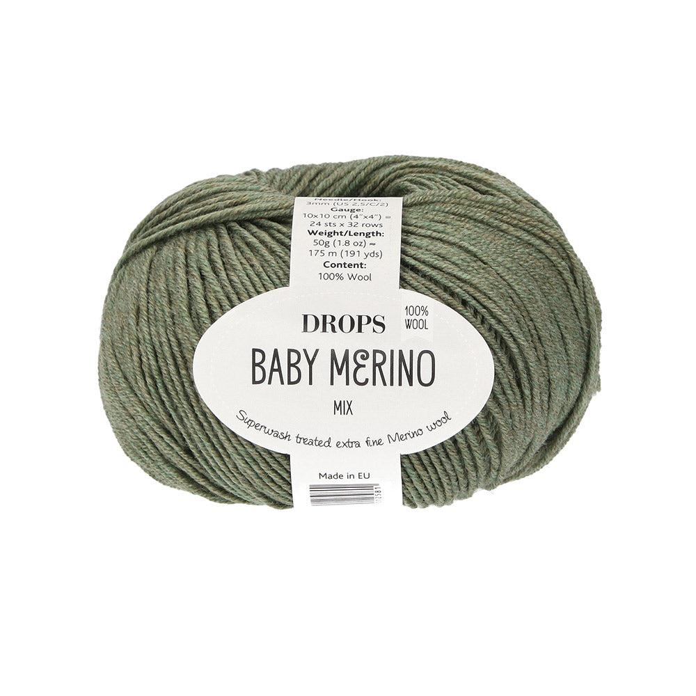 Drops Baby Merino Mix 038 Olijfgroen