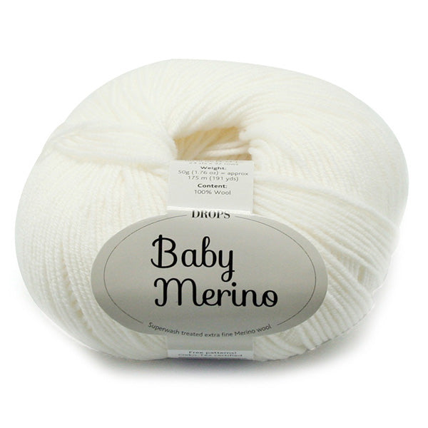 Drops Baby Merino Uni Colour 001 Wit