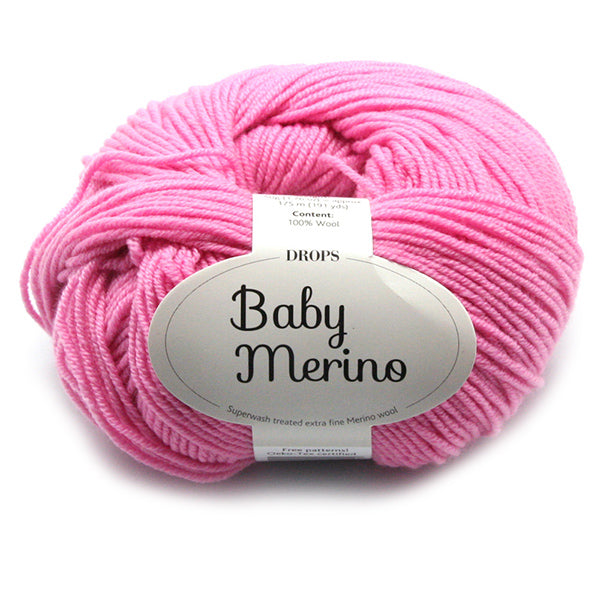 Drops Baby Merino Uni Colour 007 Roze