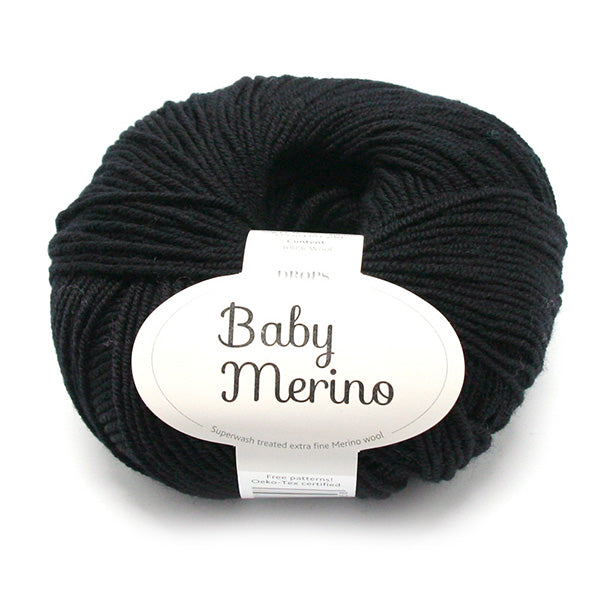 Drops Baby Merino Uni Colour 021 Zwart
