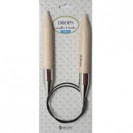Drops Basic Rondbreinaalden Hout 80cm 20mm