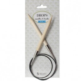 Drops Basic Rondbreinaalden Hout 80cm 9,0mm