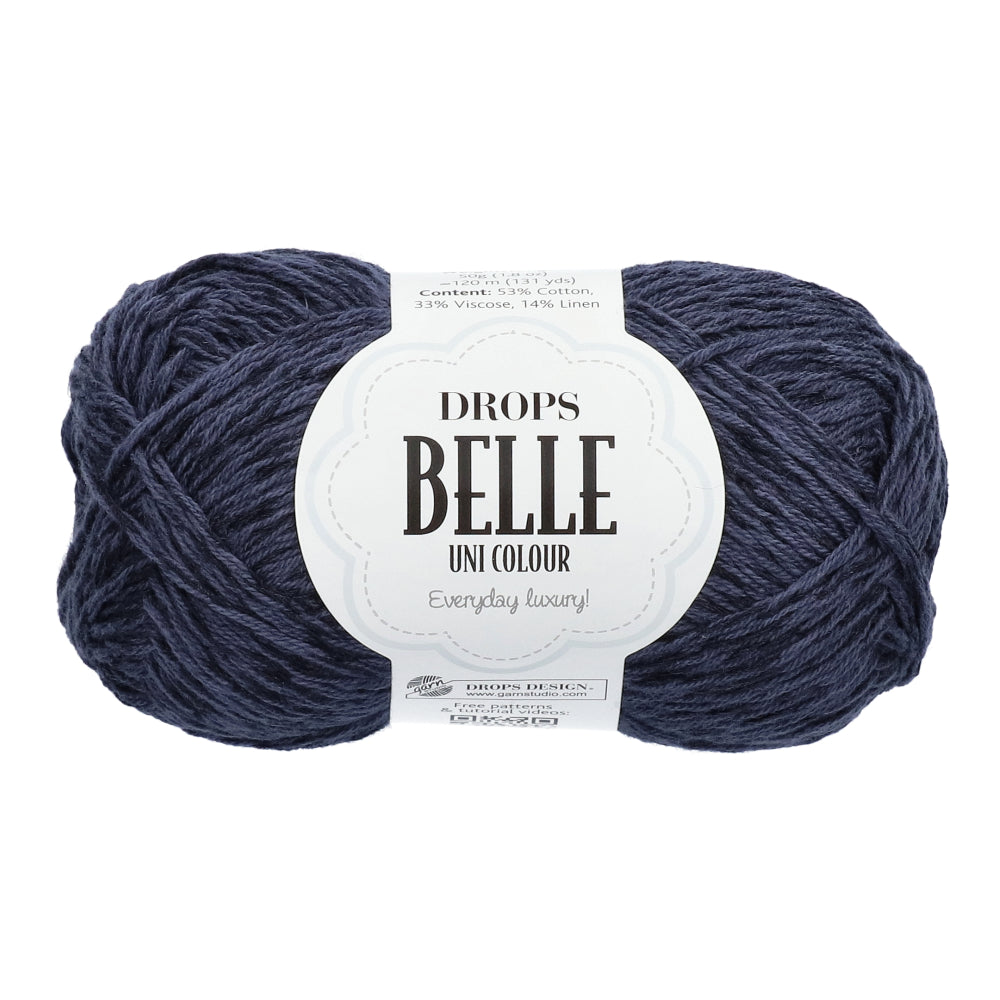 Drops Belle Uni Colour 20 Marineblauw