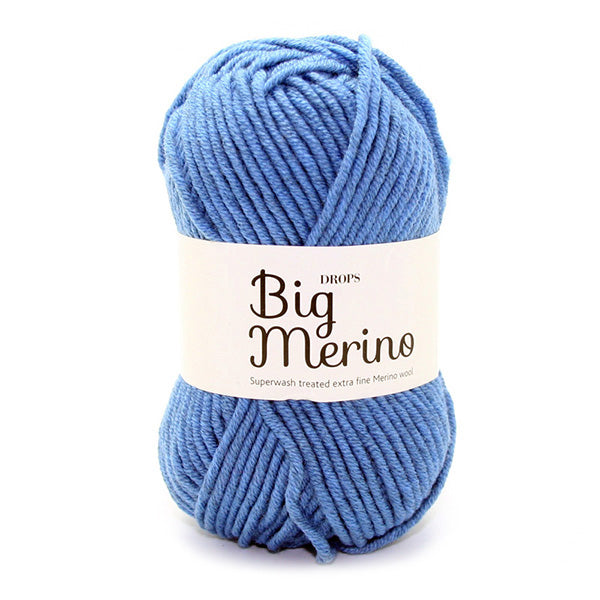 Drops Big Merino Uni Colour 07 Denimblauw
