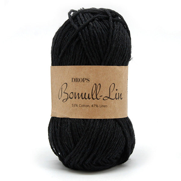 Drops Bomull-Lin Uni Colour 16 Zwart