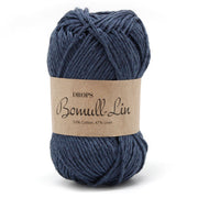 Drops Bomull-Lin Uni Colour 21 Donkerblauw