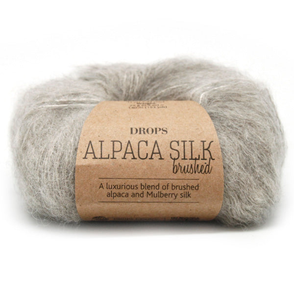 Drops Brushed Alpaca Silk Uni Colour 002 Lichtgrijs