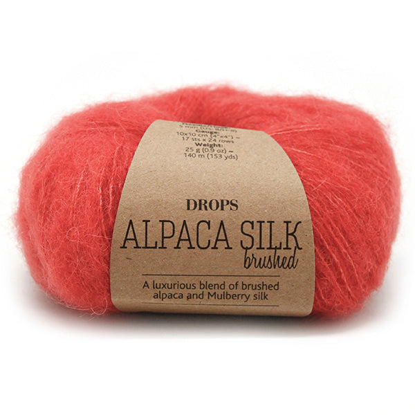 Drops Brushed Alpaca Silk Uni Colour 006 Koraal