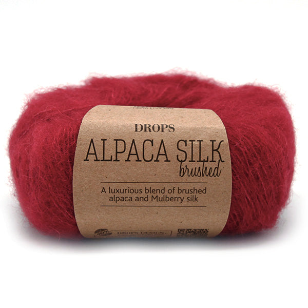 Drops Brushed Alpaca Silk Uni Colour 007 Rood