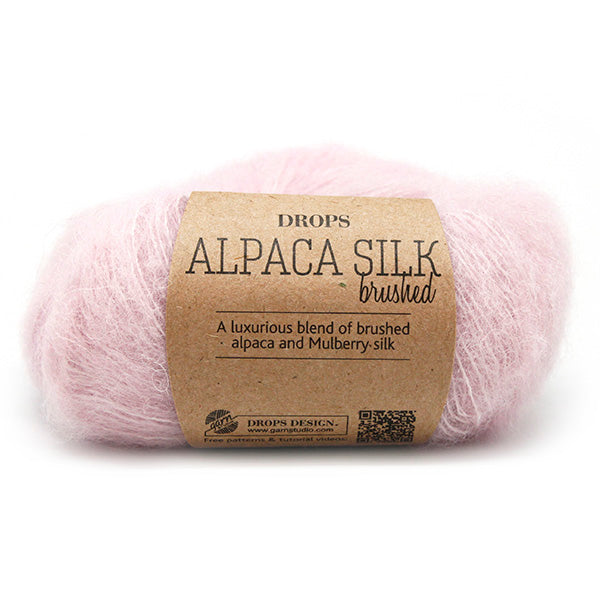 Drops Brushed Alpaca Silk Uni Colour 012 Poederroze