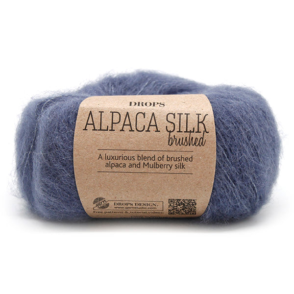Drops Brushed Alpaca Silk Uni Colour 013 Denimblauw