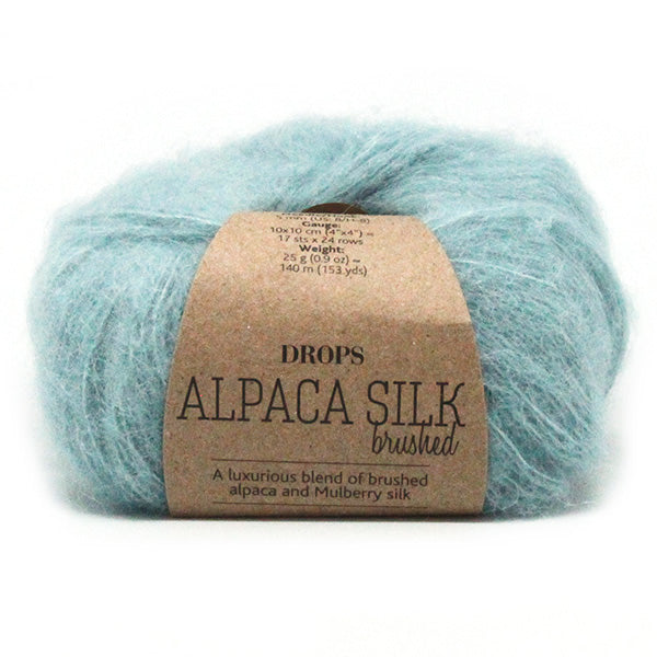 Drops Brushed Alpaca Silk Uni Colour 015 Licht Zeegroen