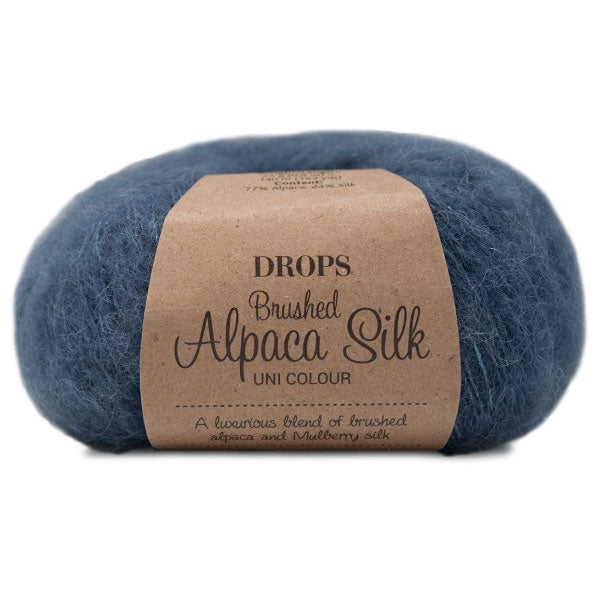 Drops Brushed Alpaca Silk Uni Colour 025 Staalblauw