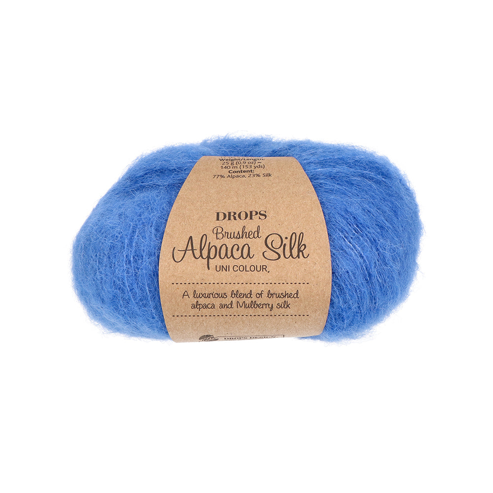 Drops Brushed Alpaca Silk Uni Colour 026 Kobalt Blauw