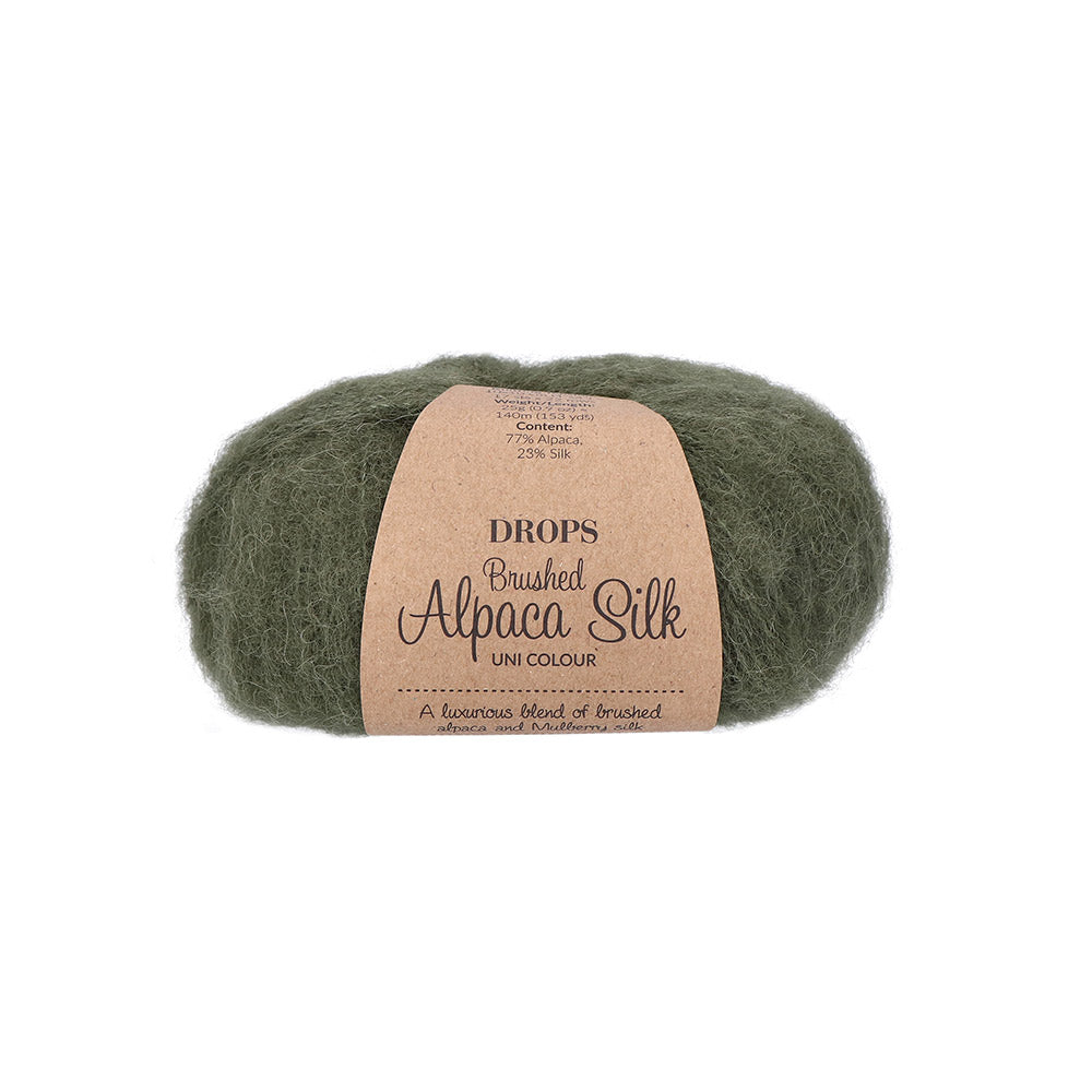 Drops Brushed Alpaca Silk Uni Colour 032 Mosgroen