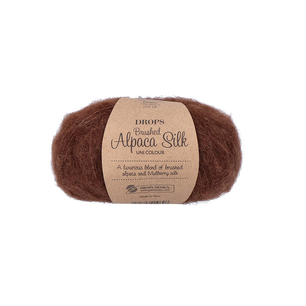 Drops Brushed Alpaca Silk Uni Colour 038 Chocolade