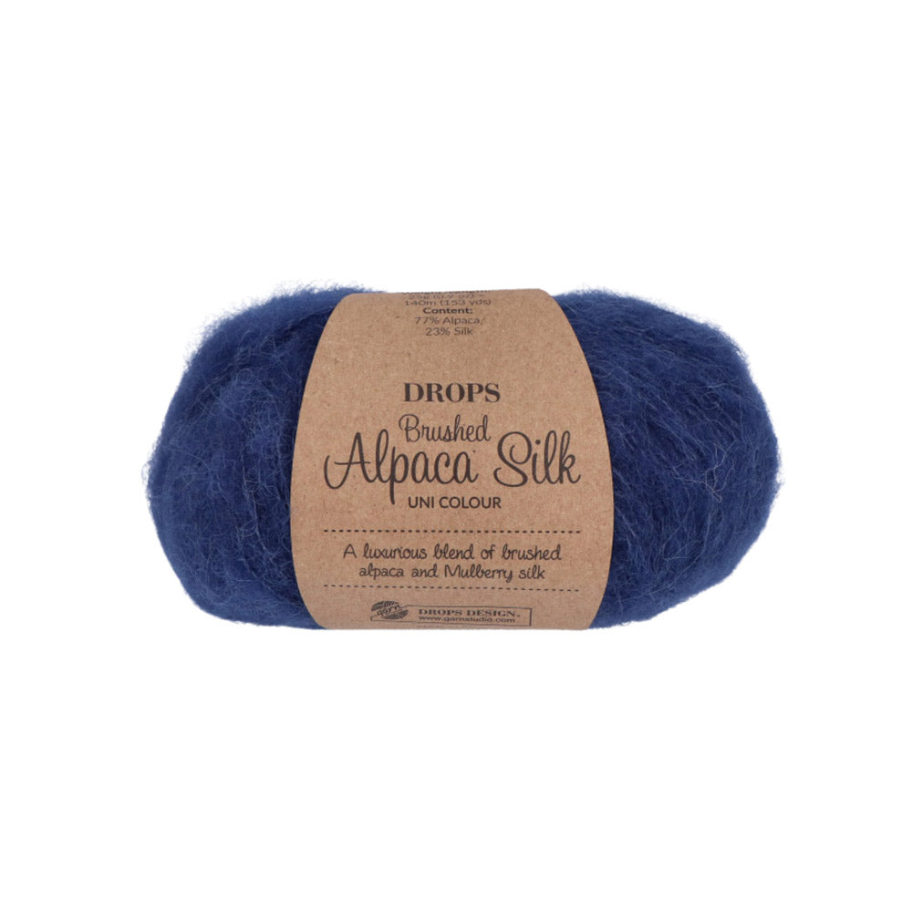 Drops Brushed Alpaca Silk Uni Colour 039 Marineblauw