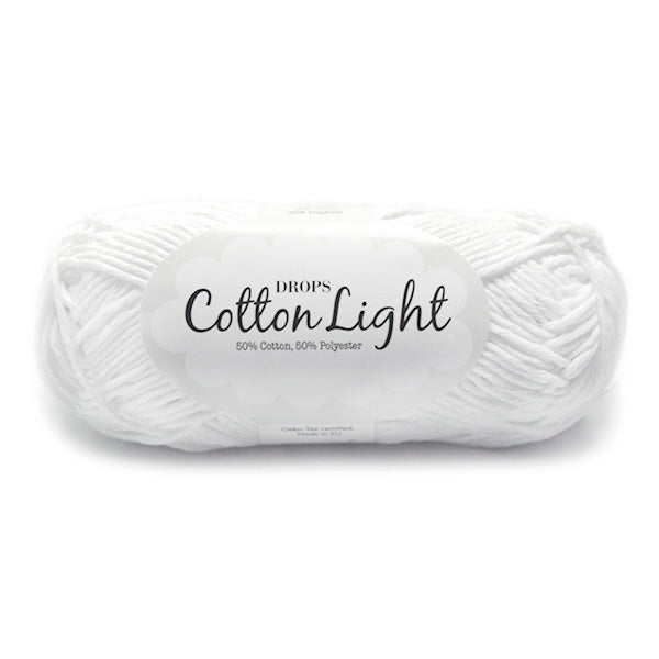 Drops Cotton Light Uni Colour 002 Wit