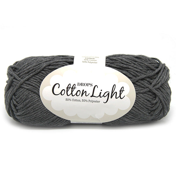 Drops Cotton Light Uni Colour 030 Donkergrijs