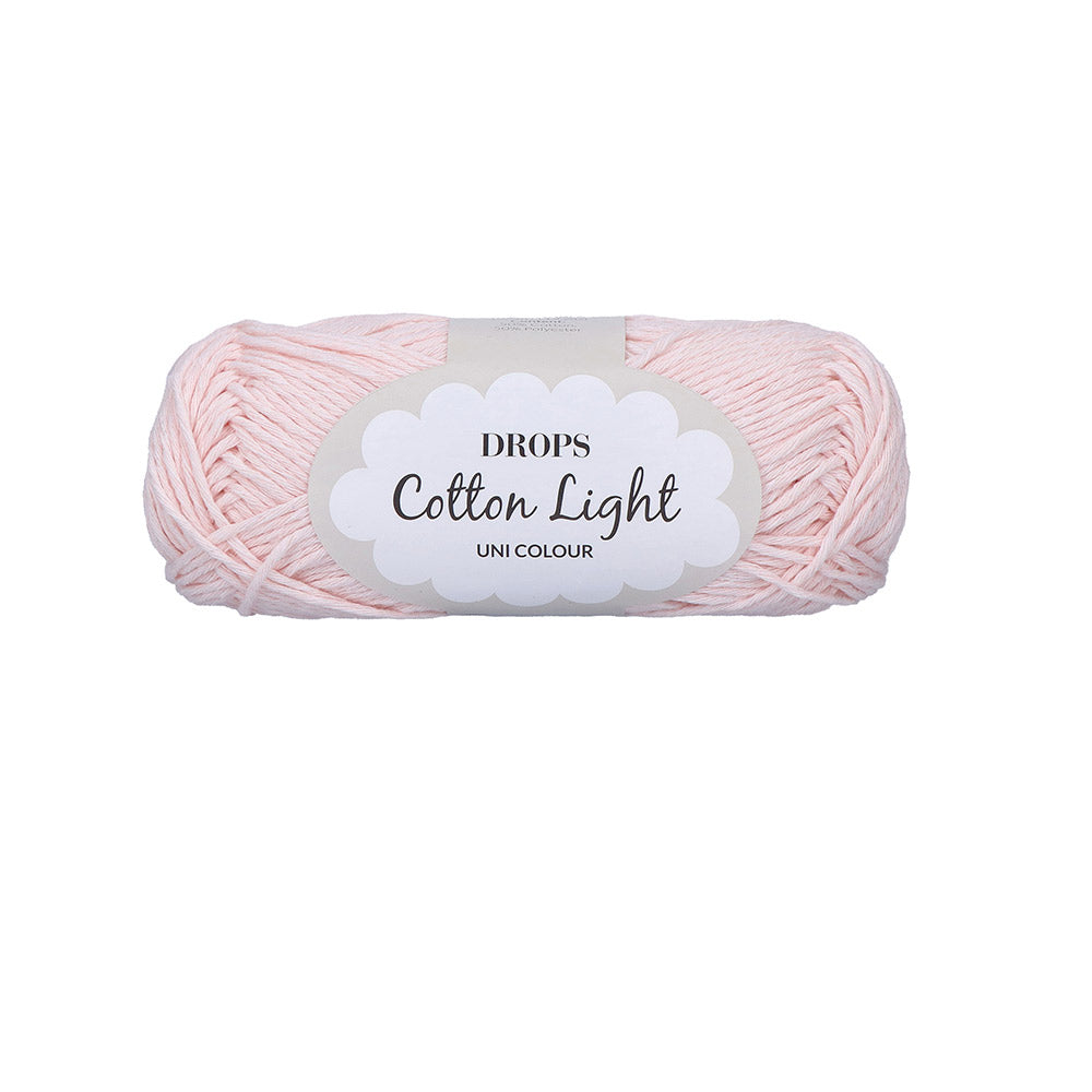 Drops Cotton Light Uni Colour 044 Marshmallow Roze