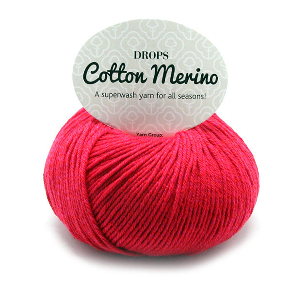 Drops Cotton Merino Uni Colour 06 Rood