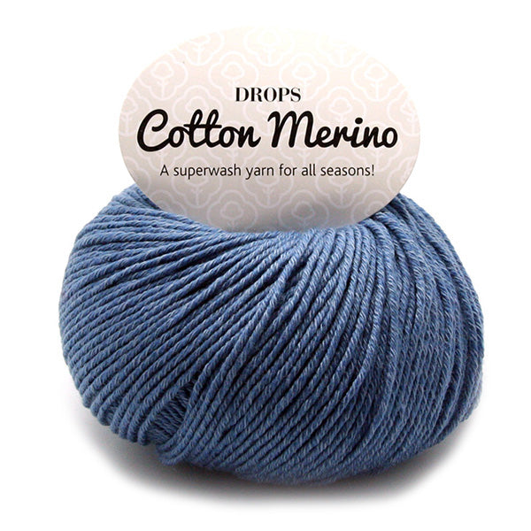 Drops Cotton Merino Uni Colour 16 Denimblauw