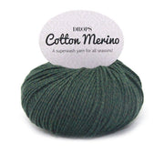 Drops Cotton Merino Uni Colour 22 Donkergroen