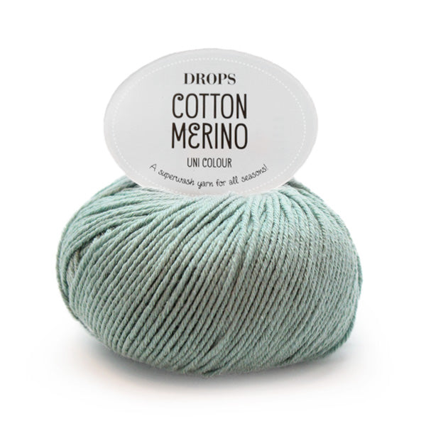 Drops Cotton Merino Uni Colour 29 Zeegroen