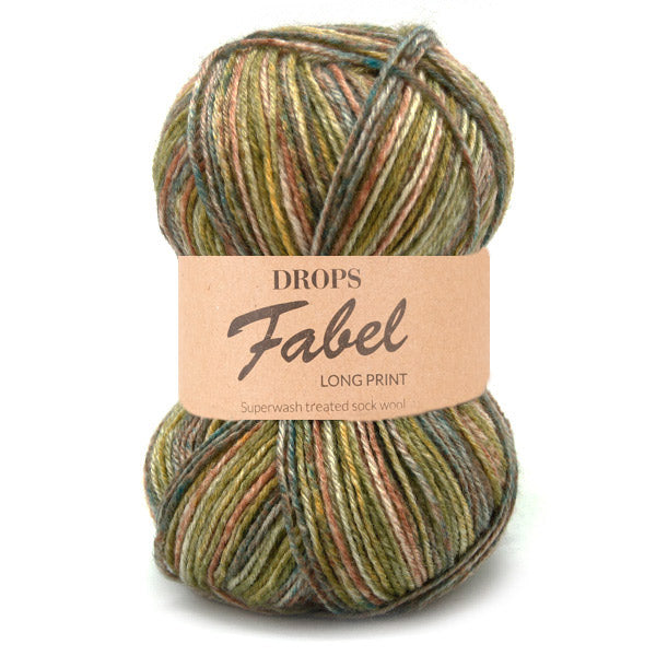 Drops Fabel Long Print 650 Forest