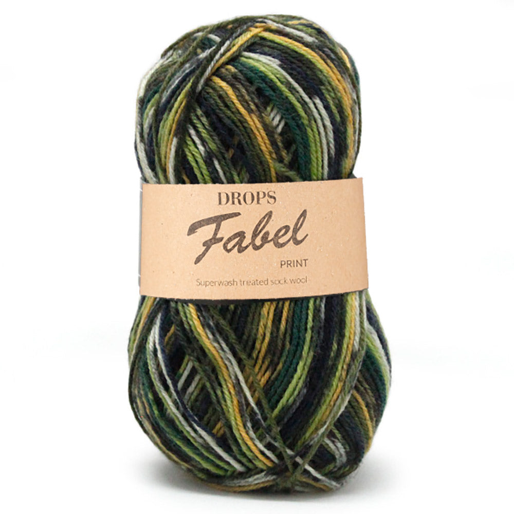 Drops Fabel Print 542 Green