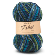 Drops Fabel Print 677 Green-turquoise