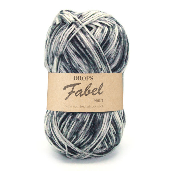 Drops Fabel Print 905 Salt and Pepper