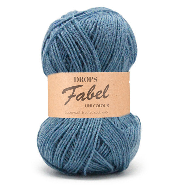 Drops Fabel Uni Colour 103 Grijsblauw