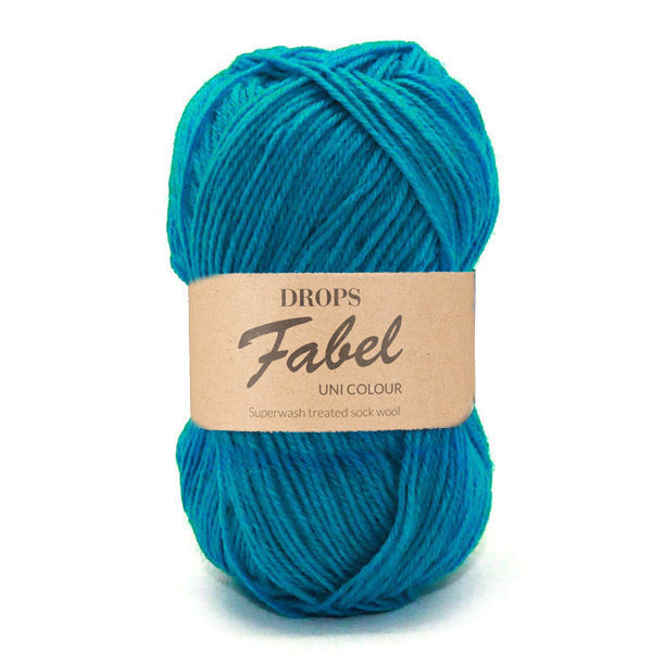 Drops Fabel Uni Colour 105 Turquoise