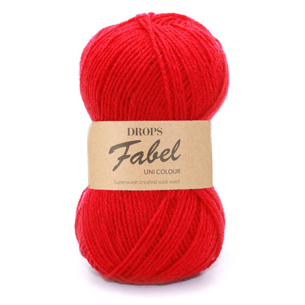 Drops Fabel Uni Colour 106 Rood