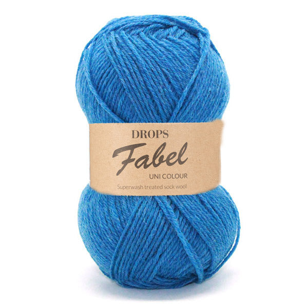 Drops Fabel Uni Colour 108 Koningsblauw