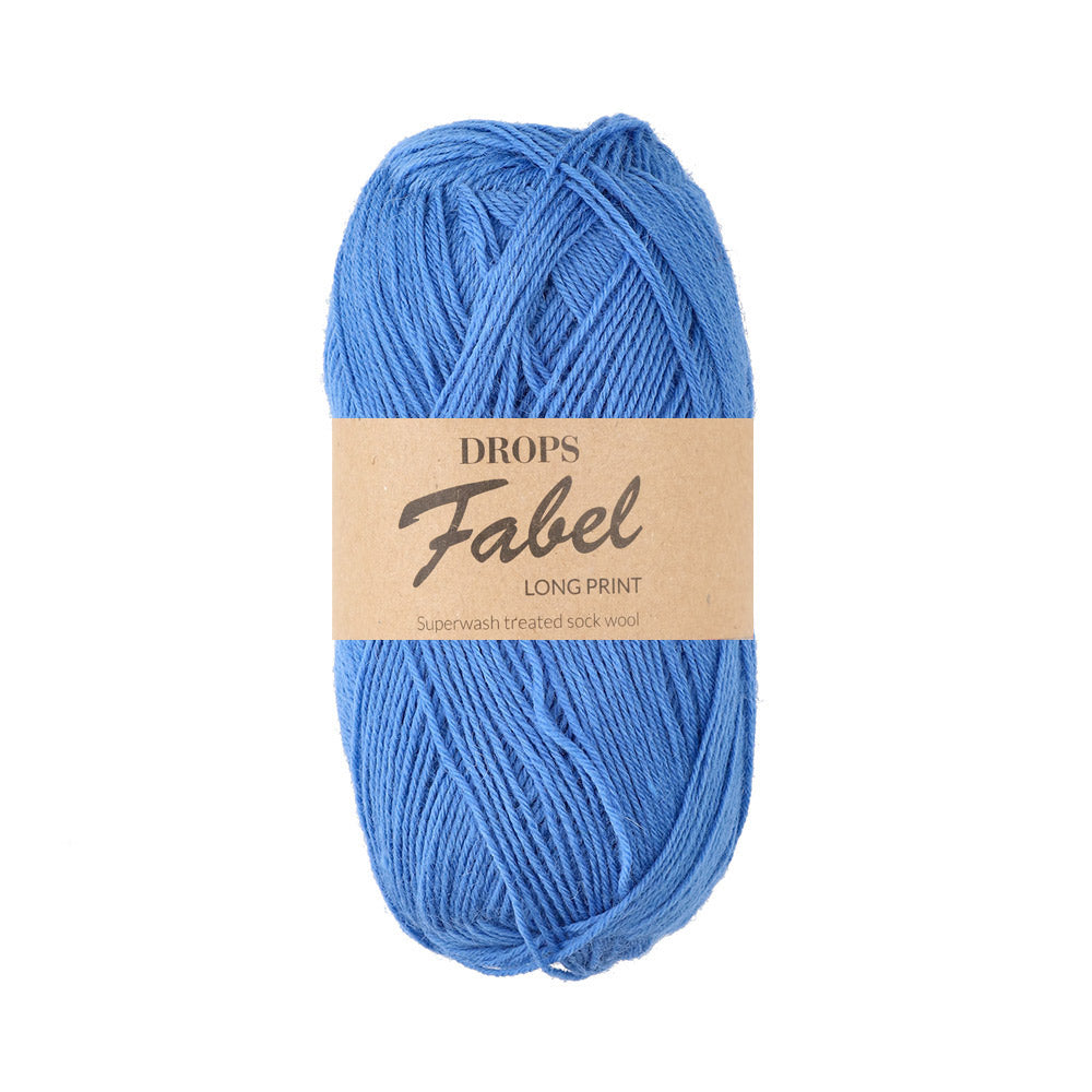 Drops Fabel Uni Colour 116 Korenbloem blauw