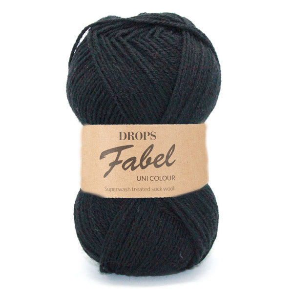 Drops Fabel Uni Colour 400 Zwart