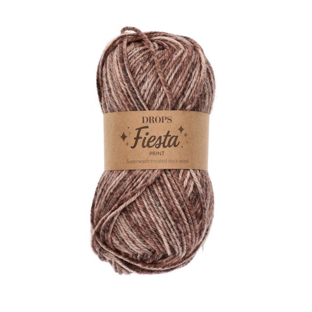 Drops Fiesta Print 30 Geroosterde Amandel