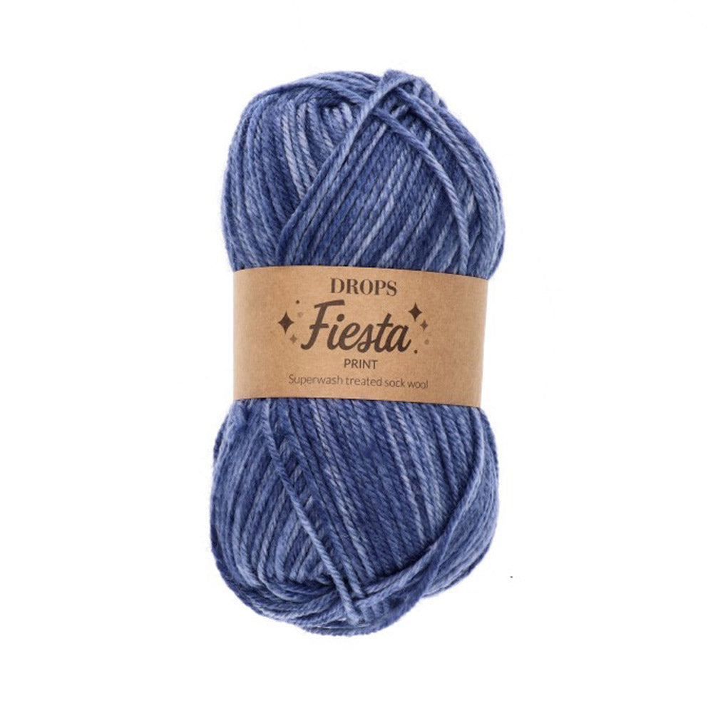 Drops Fiesta Print 38 Blauwe Waas