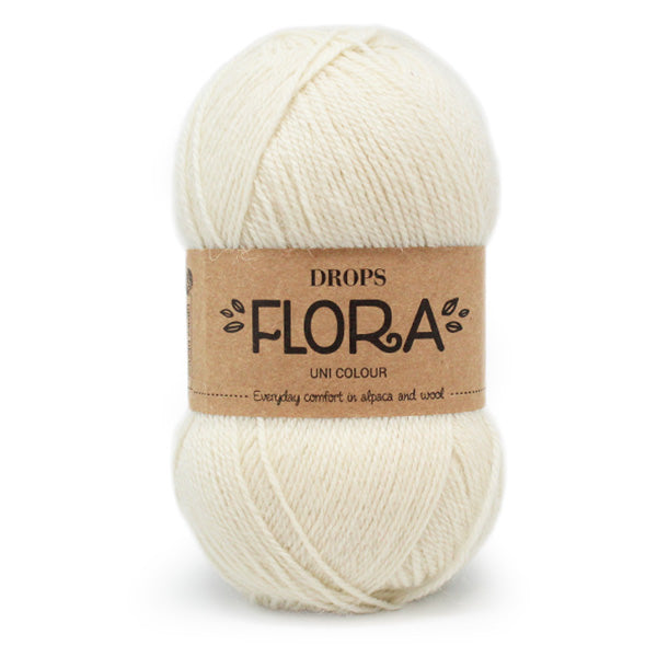 Drops Flora Uni Colour 01 Naturel