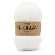 Drops Flora Uni Colour 02 Wit
