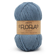 Drops Flora Uni Colour 13 Denimblauw