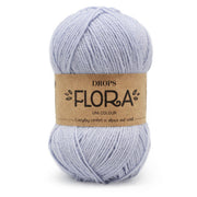 Drops Flora Uni Colour 14 IJsblauw