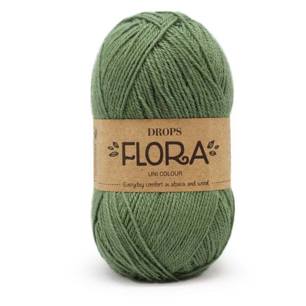Drops Flora Uni Colour 15 Groen