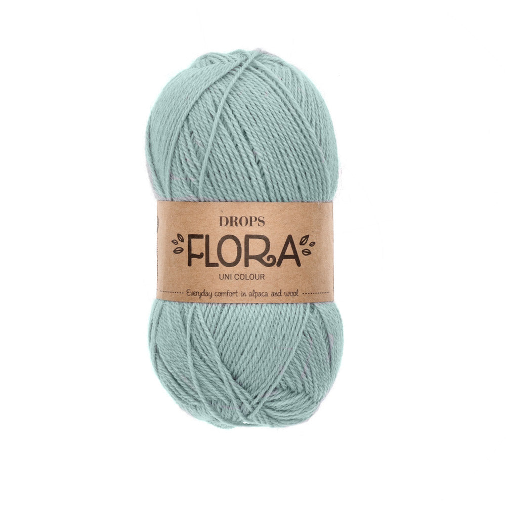 Drops Flora Uni Colour 34 Licht Zeegroen