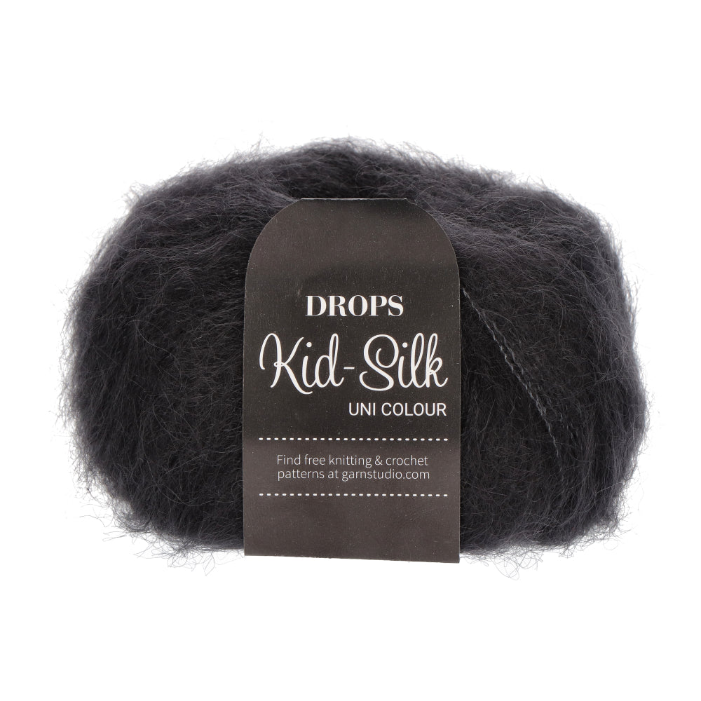Drops Kid-Silk Uni Colour 002 Zwart