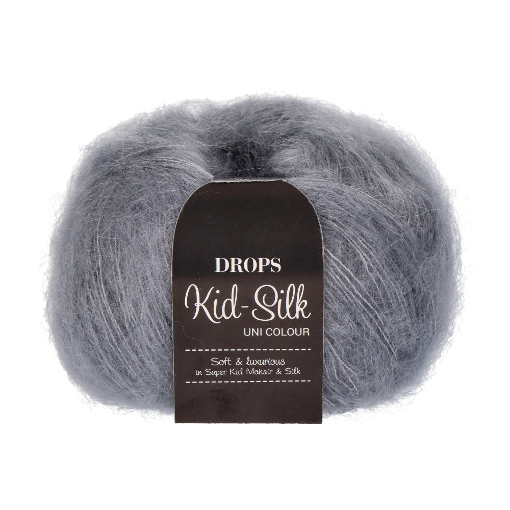 Drops Kid-Silk Uni Colour 010 Grijs